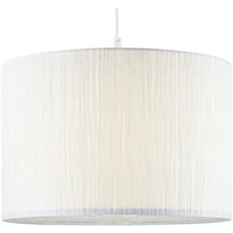 Happy Homewares White Wrinkled Paper Pendant Shade - Size: 20 x 30 x 30cm - Wilko - thumbnail 7
