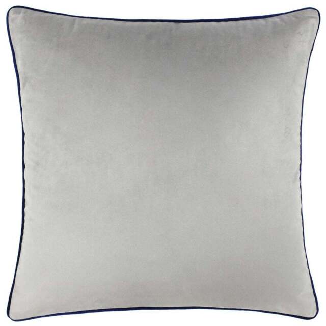 Paoletti Meridian Silver Navy Velvet Cushion - Size: 55 x 55 cm - Multi - Wilko - image 1