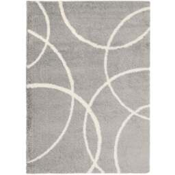 Homemaker Grey and Ivory Bubbles Snug Shaggy Rug 200 x 290cm - Multi - Wilko