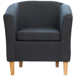 Artemis Home Alderwood Black Hessian Tub Chair - Size: Single - Wilko - thumbnail 3
