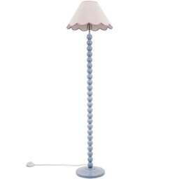 ValueLights Bobbins Pink Scallop Shade Powder Blue LED Floor Lamp - Size: 144 x 39 x 39cm - Wilko - thumbnail 1
