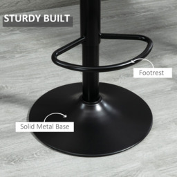 Portland Grey Microfibre Height Adjustable Swivel Bar Stool Set of 2 - Wilko - thumbnail 7