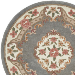 Origins Shensi Grey Wool Round Rug 120cm - Size: 120 x 120cm - Origins Rugs - Wilko - thumbnail 3