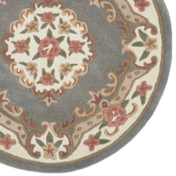Origins Shensi Grey Wool Round Rug 120cm - Size: 120 x 120cm - Origins Rugs - Wilko - thumbnail 4