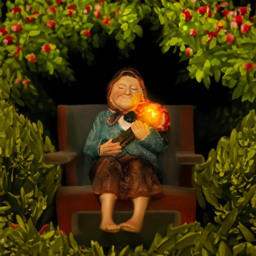 Marco Paul Light Up Solar Grandmother Statue Garden Ornament - Size: 30 x 10 x 10cm - Multi - Wilko - thumbnail 3