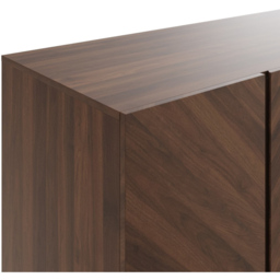 GFW Catania 3 Door 4 Drawer Royal Walnut Wood Wardrobe - Size: 3 Door, 4 Drawer - Brown - Wilko - thumbnail 7