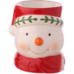 The Seasonal Gift Co. Santa & Friends Nordic Snowman Wax Melt Burner - Size: 13 x 11.5 x 11cm - White - Wilko