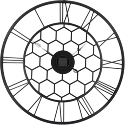 Charles Bentley Stanwick Black Round Skeleton Indoor and Outdoor Wall Clock 90cm - Size: 90 x 4.5 x 90cm - Wilko - thumbnail 6