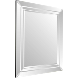 Cranbury Double Edge All Glass Mirror 68 x 58cm - Black - MirrorOutlet - Wilko - thumbnail 5