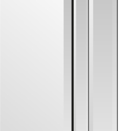 Cranbury Double Edge All Glass Mirror 68 x 58cm - Black - MirrorOutlet - Wilko - thumbnail 7