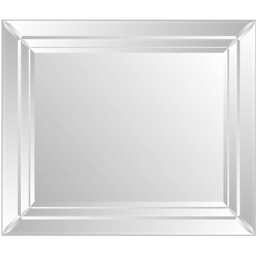 Cranbury Double Edge All Glass Mirror 68 x 58cm - Black - MirrorOutlet - Wilko - thumbnail 4