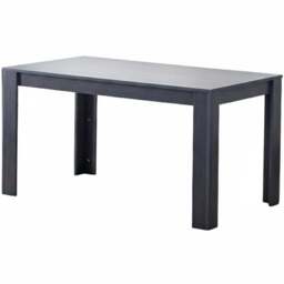 Kosy Koala 4 Seater Striped Faux Leather Wooden Dining Set White and Black - Brown - Wilko - thumbnail 3