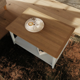 FWStyle Taberno Linen Coffee Table - White - Wilko - thumbnail 5