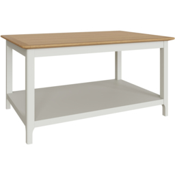 FWStyle Taberno Linen Coffee Table - White - Wilko - thumbnail 3
