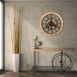 Brooklyn Clemet Single Shelf Wheel Console Table - Size: 80 x 120 x 40cm - Brown - Wilko - thumbnail 7
