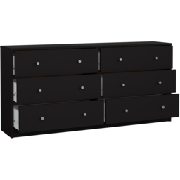 Furniture To Go May 6 Drawer Black Chest of Drawers - Wilko - thumbnail 5