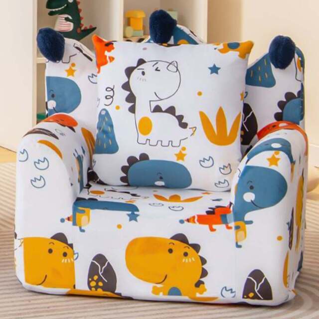 Costway Orange Kids Armchair with Pillow - Size: 59 x 59 x 46cm - Wilko