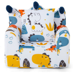 Costway Orange Kids Armchair with Pillow - Size: 59 x 59 x 46cm - Wilko - thumbnail 4