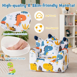 Costway Orange Kids Armchair with Pillow - Size: 59 x 59 x 46cm - Wilko - thumbnail 5