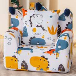 Costway Orange Kids Armchair with Pillow - Size: 59 x 59 x 46cm - Wilko - thumbnail 1