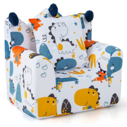 Costway Orange Kids Armchair with Pillow - Size: 59 x 59 x 46cm - Wilko - thumbnail 3