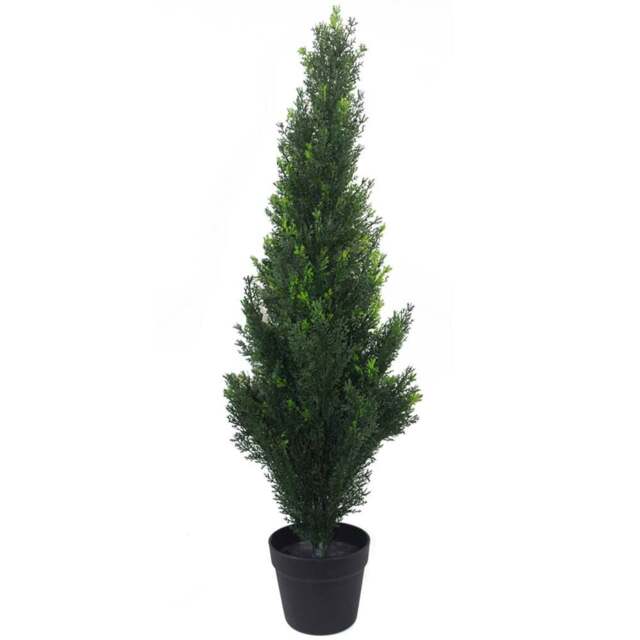 Leaf Cedar Artificial Tree 90cm - Size: 90 x 25 x 25cm - Green - Wilko - image 1