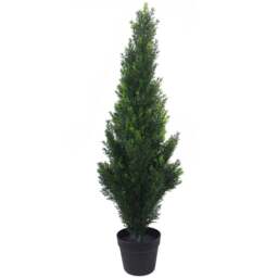 Leaf Cedar Artificial Tree 90cm - Size: 90 x 25 x 25cm - Green - Wilko - thumbnail 1
