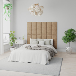 Aspire EasyMount Champagne Firenze Velour Upholstered Wall Mounted Headboard Panels 4 Pack - Cream - Aspire Beds - Wilko - thumbnail 5