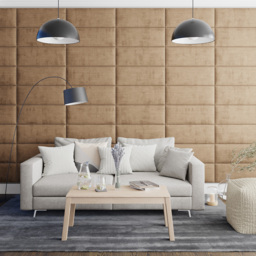 Aspire EasyMount Champagne Firenze Velour Upholstered Wall Mounted Headboard Panels 4 Pack - Cream - Aspire Beds - Wilko - thumbnail 4