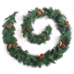 Best Artificial Christmas Garland with Colorado Pine and Spruce Tips 270cm - Green - Wilko - thumbnail 1