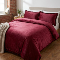 Selena Velvet Duvet Set Mulberry King - Wilko - thumbnail 6