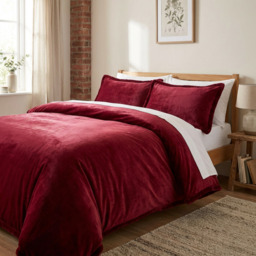 Selena Velvet Duvet Set Mulberry King - Wilko - thumbnail 7