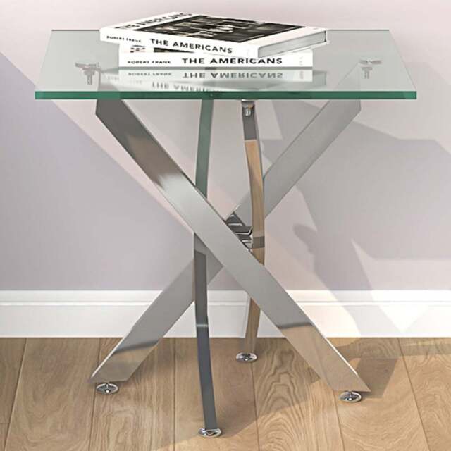 Living and Home Clear Glass Coffee Table - Silver - Wilko - image 1