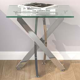 Living and Home Clear Glass Coffee Table - Silver - Wilko - thumbnail 1