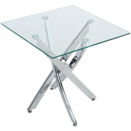 Living and Home Clear Glass Coffee Table - Silver - Wilko - thumbnail 3