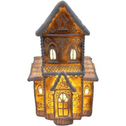 Gingerbread LED House DecorationBrown and White - Candy Cane Lane - Wilko - thumbnail 3