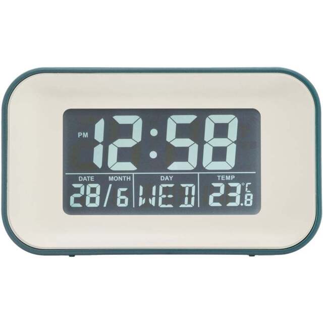 Acctim Alta Storm Blue Reflection Digital Alarm Clock - Size: 4.7 x 10 x 5.8cm - Wilko - image 1