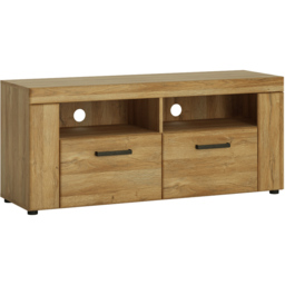 Florence Cortina 2 Drawer 2 Shelf Grandson Oak TV Unit - Size: 40 x 127 x 55cm - Brown - Furniture to Go - Wilko - thumbnail 3