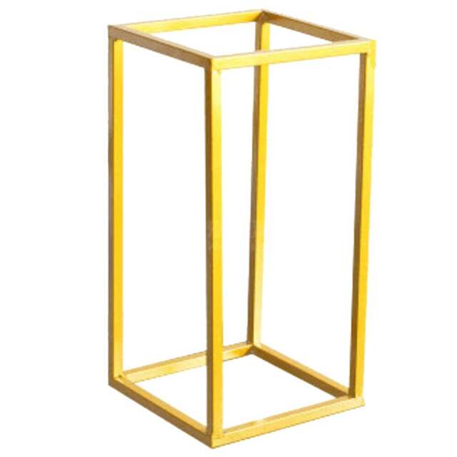 Living and Home Rectangular Gold Metal Flower Stand Pedestal Rack - Size: 30 x 30 x 100cm - Wilko - image 1