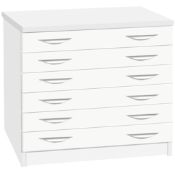 R White Cabinets 6 Drawer White A2 Plan Chest of Drawers - Wilko - thumbnail 3