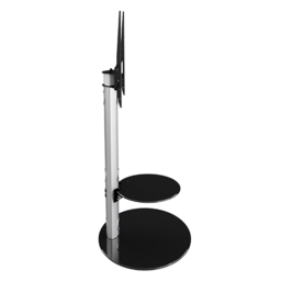 AVF Lugano Silver and Black Glass Oval Pedestal TV Unit - Size: 48 x 80 x 115.4cm - Multi - Wilko - thumbnail 7