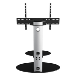 AVF Lugano Silver and Black Glass Oval Pedestal TV Unit - Size: 48 x 80 x 115.4cm - Multi - Wilko - thumbnail 5