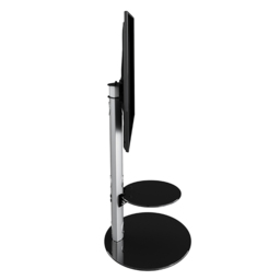 AVF Lugano Silver and Black Glass Oval Pedestal TV Unit - Size: 48 x 80 x 115.4cm - Multi - Wilko - thumbnail 6