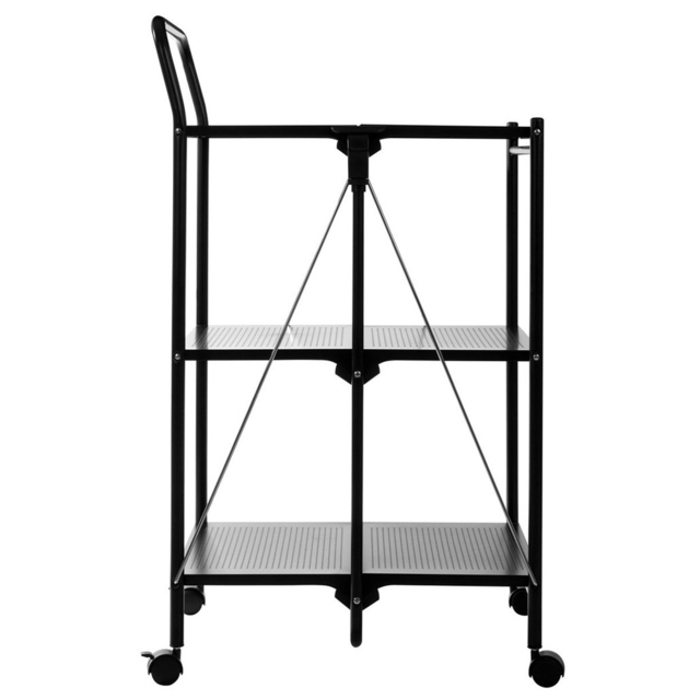 Premier Housewares Rectangular Folding Black Kitchen Trolley - Size: 56 x 47 x 92cm - Wilko - image 1