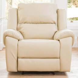 Brookhaven Cream Bonded Leather Electric Recliner Chair - Size: Single - Artemis Home - Wilko
