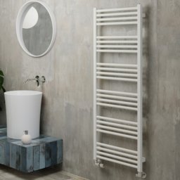 Terma Fiona 200BTU Soft Matt White Heated Towel Rail 1380 x 500mm - Size: 138 x 50 x 7.2cm - Wilko - thumbnail 3