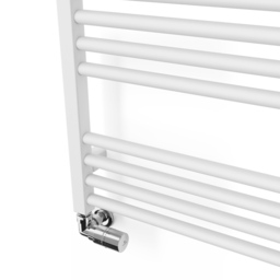 Terma Fiona 200BTU Soft Matt White Heated Towel Rail 1380 x 500mm - Size: 138 x 50 x 7.2cm - Wilko - thumbnail 4