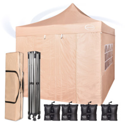 Maximus Beige Pop Up Outdoor Gazebo with Removable Sides 3 x 3m - Cream - MCC - Wilko - thumbnail 7