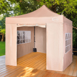 Maximus Beige Pop Up Outdoor Gazebo with Removable Sides 3 x 3m - Cream - MCC - Wilko