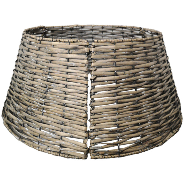 Samuel Alexander Natural KD Rattan Large Christmas Tree Skirt - Size: 70cm - Brown - Wilko - image 1